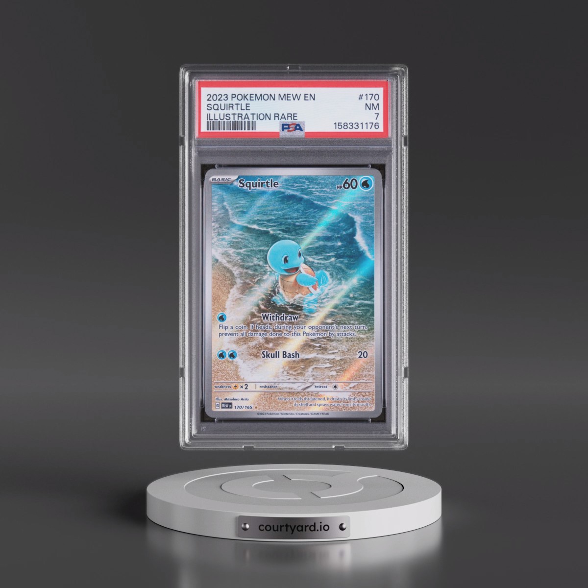 2023 Pokémon Mew EN-151 #170 Squirtle - Illustration Rare (PSA 7 NM)
