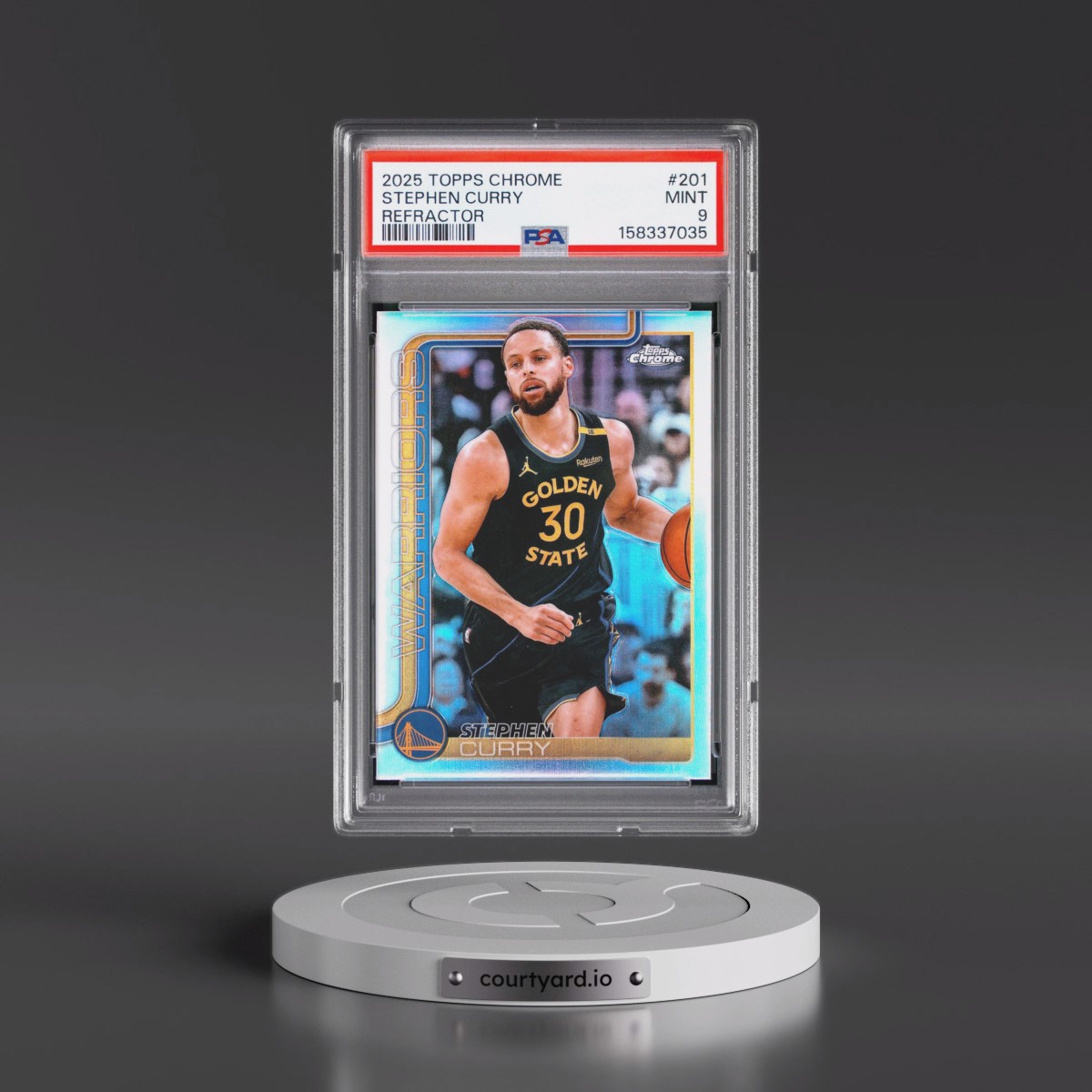 2025 Topps Chrome #201 Stephen Curry - Refractor (PSA 9 MINT)
