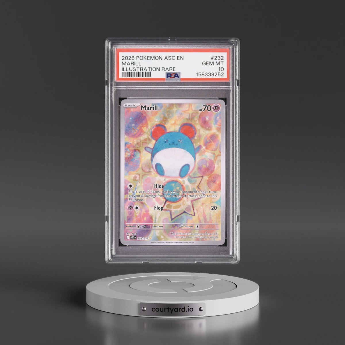 2026 Pokémon Asc EN-Ascended Heroes #232 Marill - Illustration Rare (PSA 10 GEM MINT)