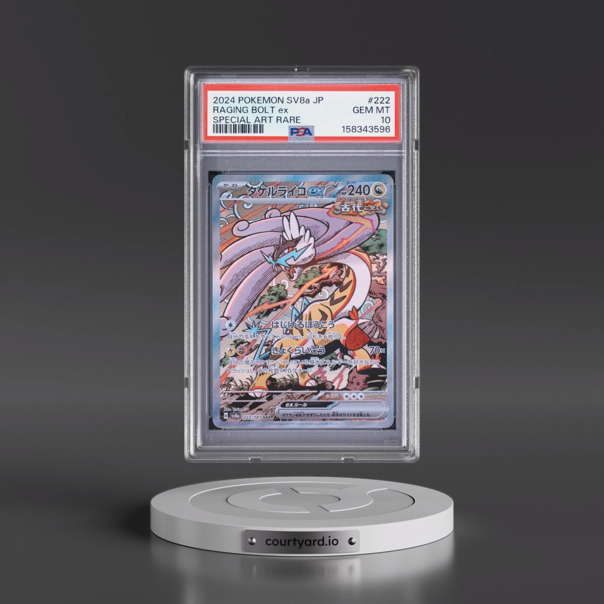 2024 Pokémon Sv8a-Terastal Fest EX #222 Raging Bolt EX - Holo Special Art Rare (PSA 10 GEM MINT)