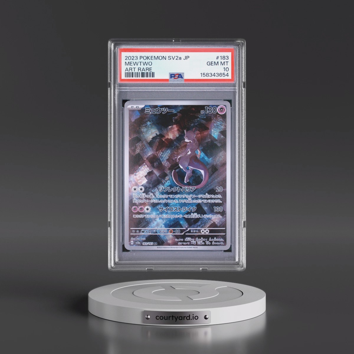 2023 Pokémon Sv2a-Pokémon 151 #183 Mewtwo - Art Rare (PSA 10 GEM MINT)