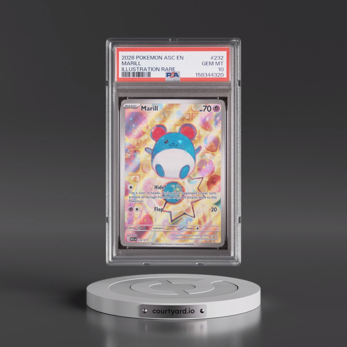 2026 Pokémon Asc EN-Ascended Heroes #232 Marill - Illustration Rare (PSA 10 GEM MINT)