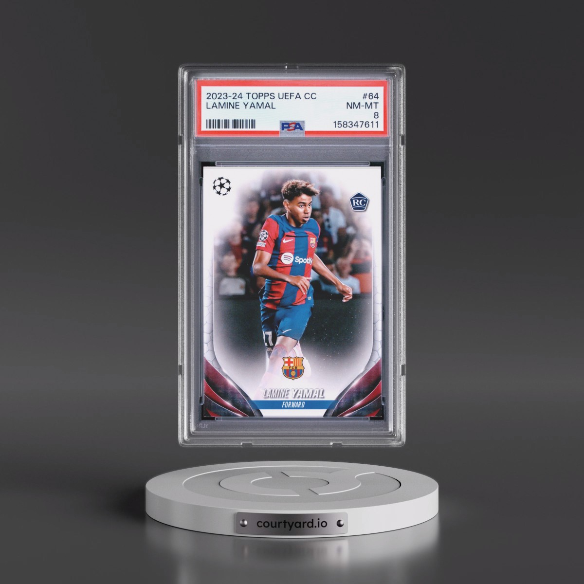 2023 Topps UEFA Club Competitions Lamine Yamal #64 PSA 8
