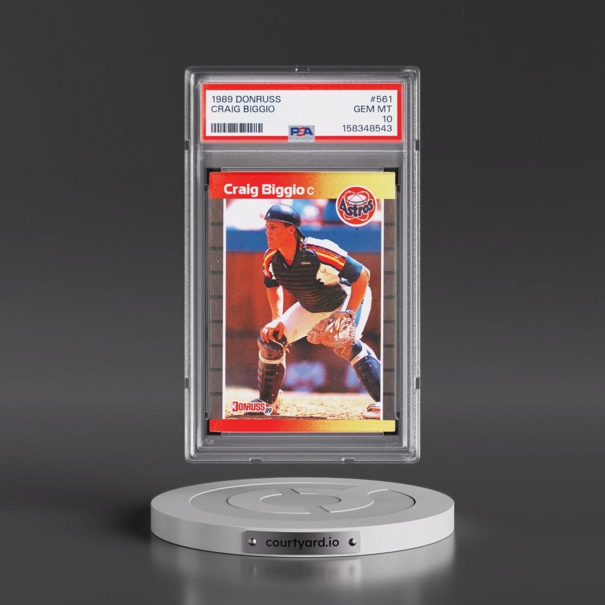 1989 Donruss #561 Craig Biggio (PSA 10 GEM MINT)