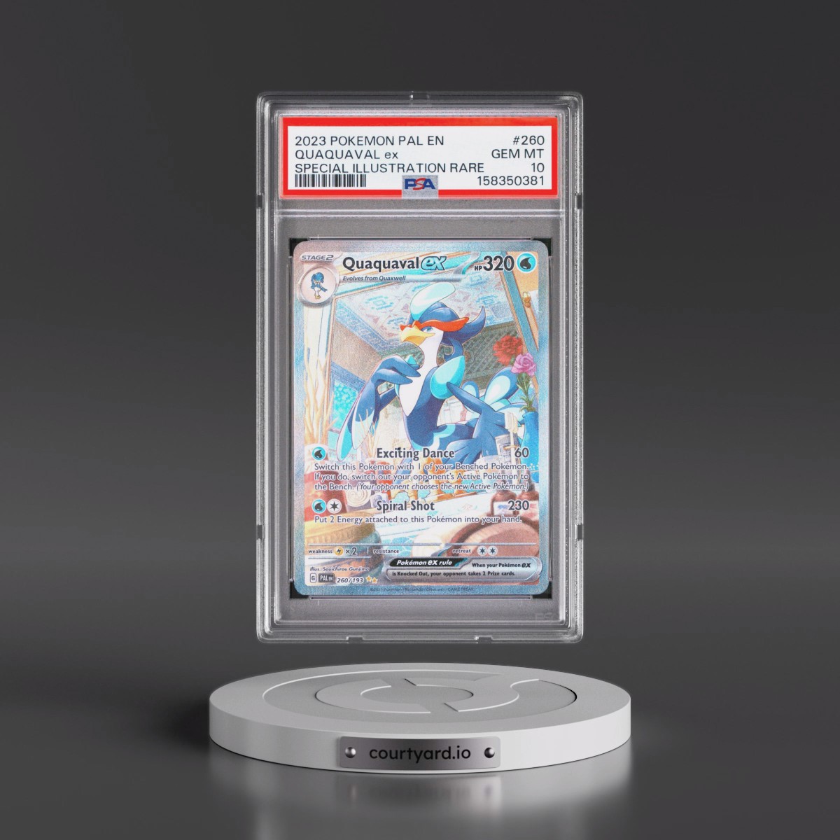2023 Pokémon Pal EN-Paldea Evolved #260 Quaquaval EX - Holo Special Illustration Rare (PSA 10 GEM MINT)