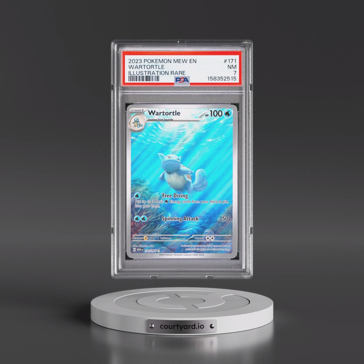 2023 Pokémon Mew EN-151 #171 Wartortle - Illustration Rare (PSA 7 NM)