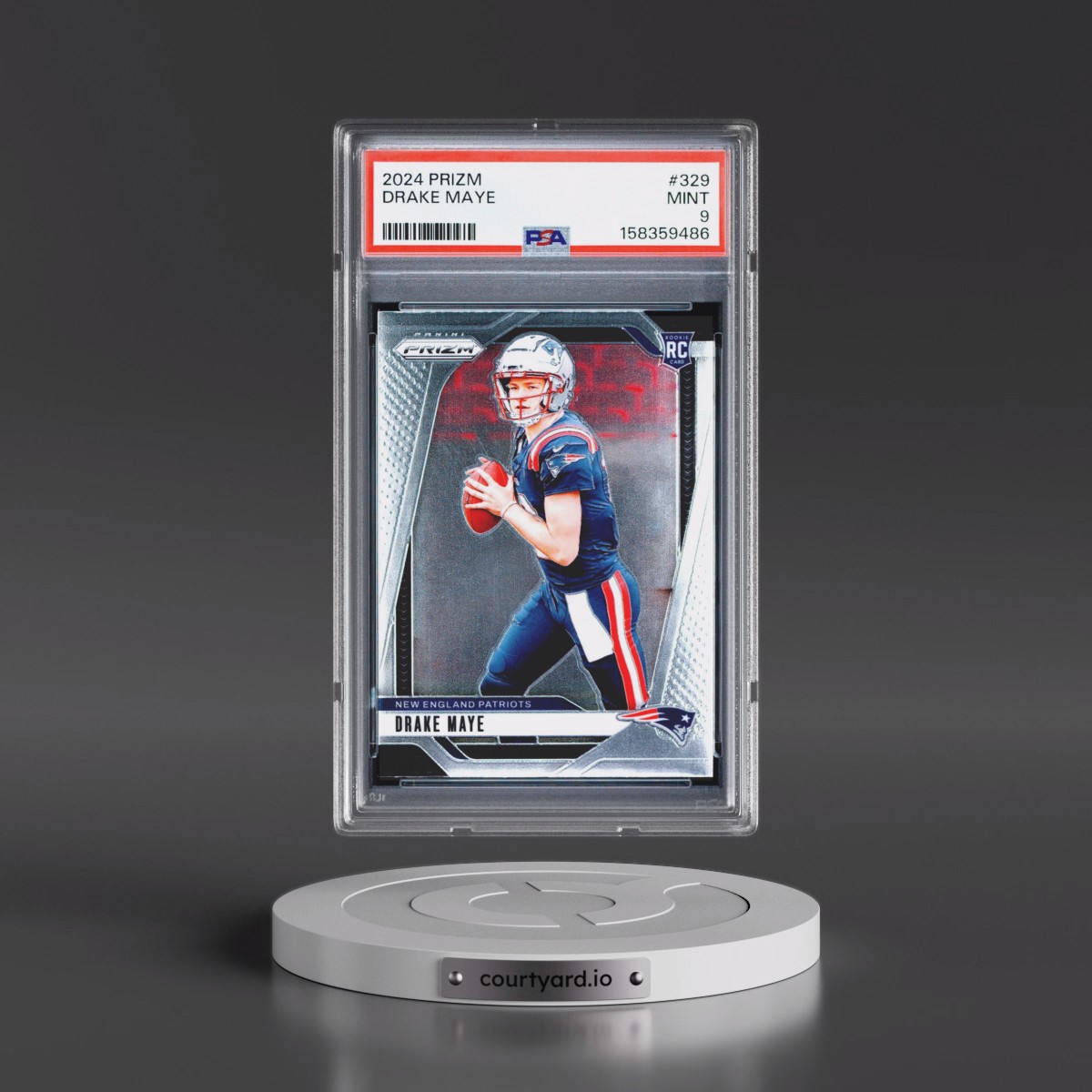 2024 Panini Prizm #329 Drake Maye (PSA 9 MINT)