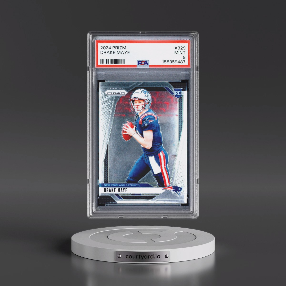 2024 Panini Prizm #329 Drake Maye (PSA 9 MINT)