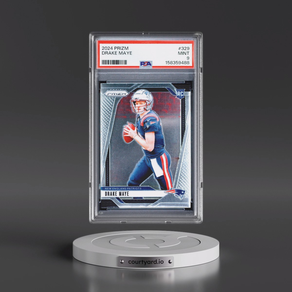 2024 Panini Prizm #329 Drake Maye (PSA 9 MINT)
