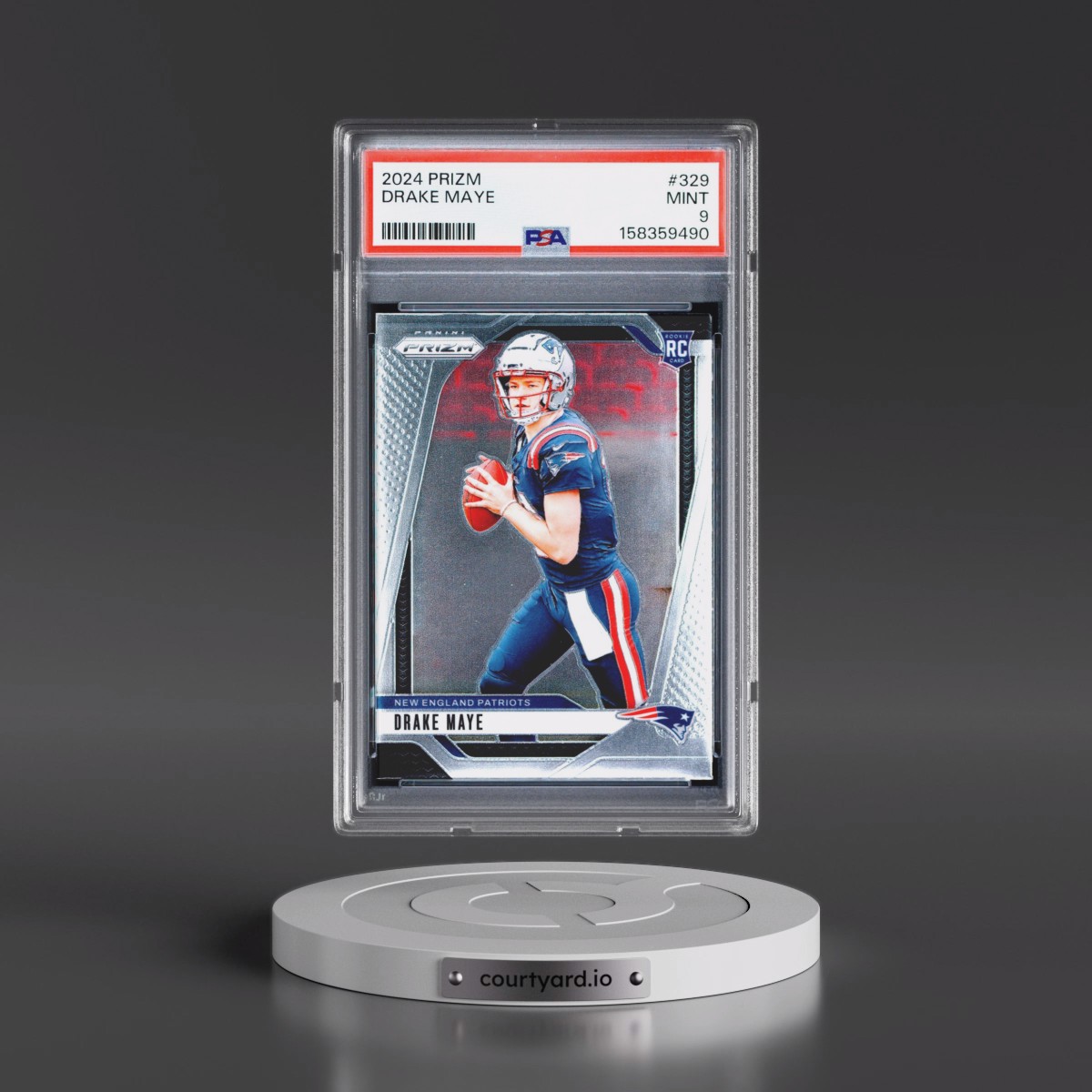 2024 Panini Prizm #329 Drake Maye (PSA 9 MINT)