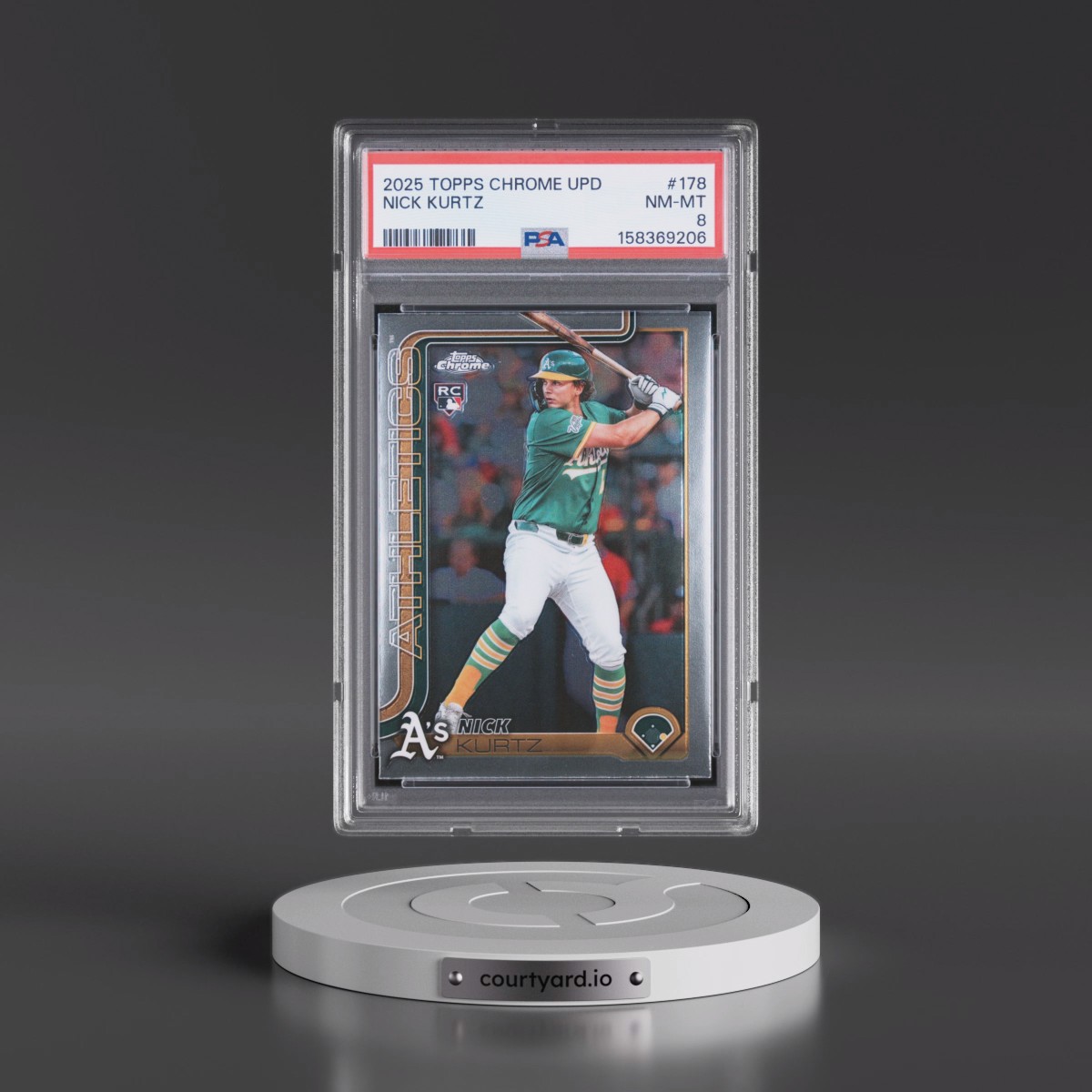 2025 Topps Chrome Update #178 Nick Kurtz (PSA 8 NM-MT)