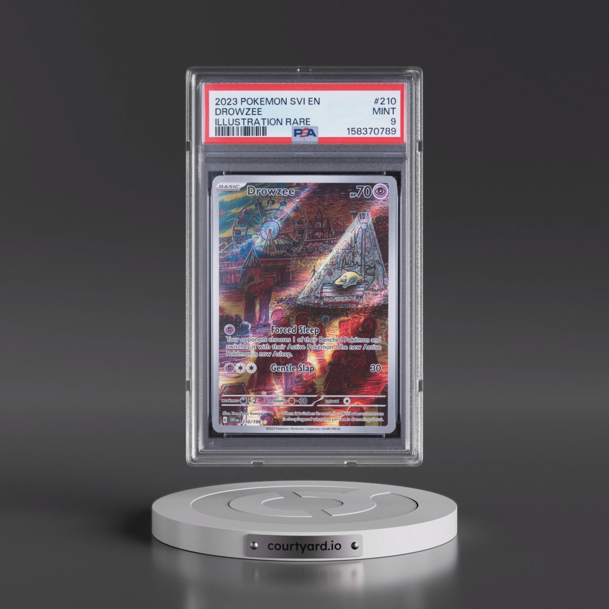 2023 Pokémon Svi EN-Scarlet & Violet #210 Drowzee - Illustration Rare (PSA 9 MINT)