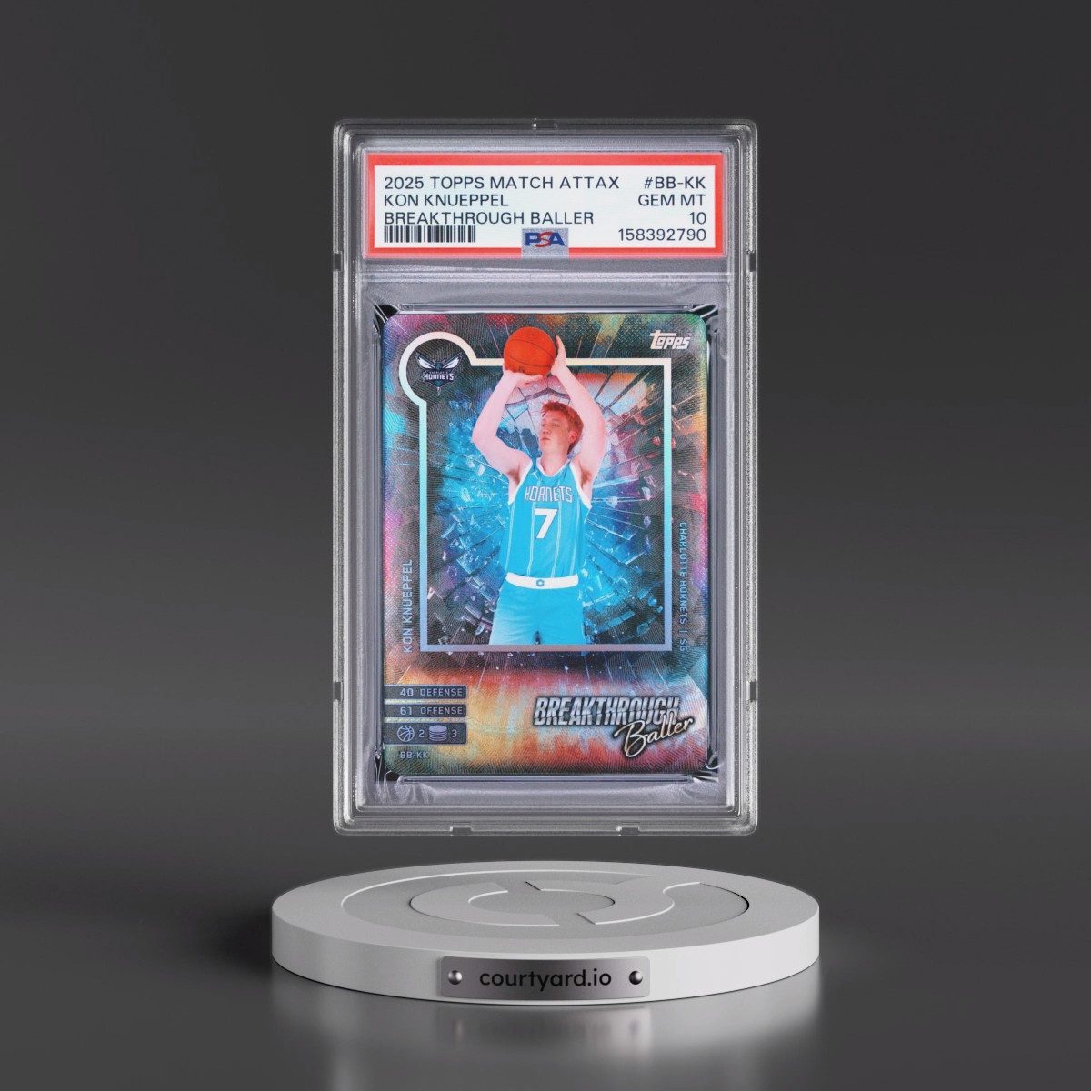 2025 Topps Match Attax Breakthrough Baller #BB-KK Kon Knueppel (PSA 10 GEM MINT)