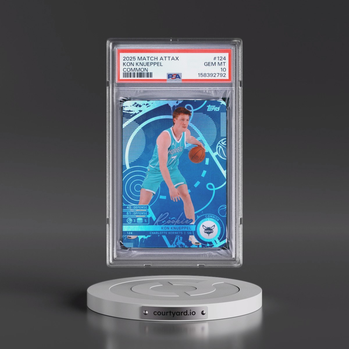 2025 Topps Match Attax #124 Kon Knueppel - Common (PSA 10 GEM MINT)