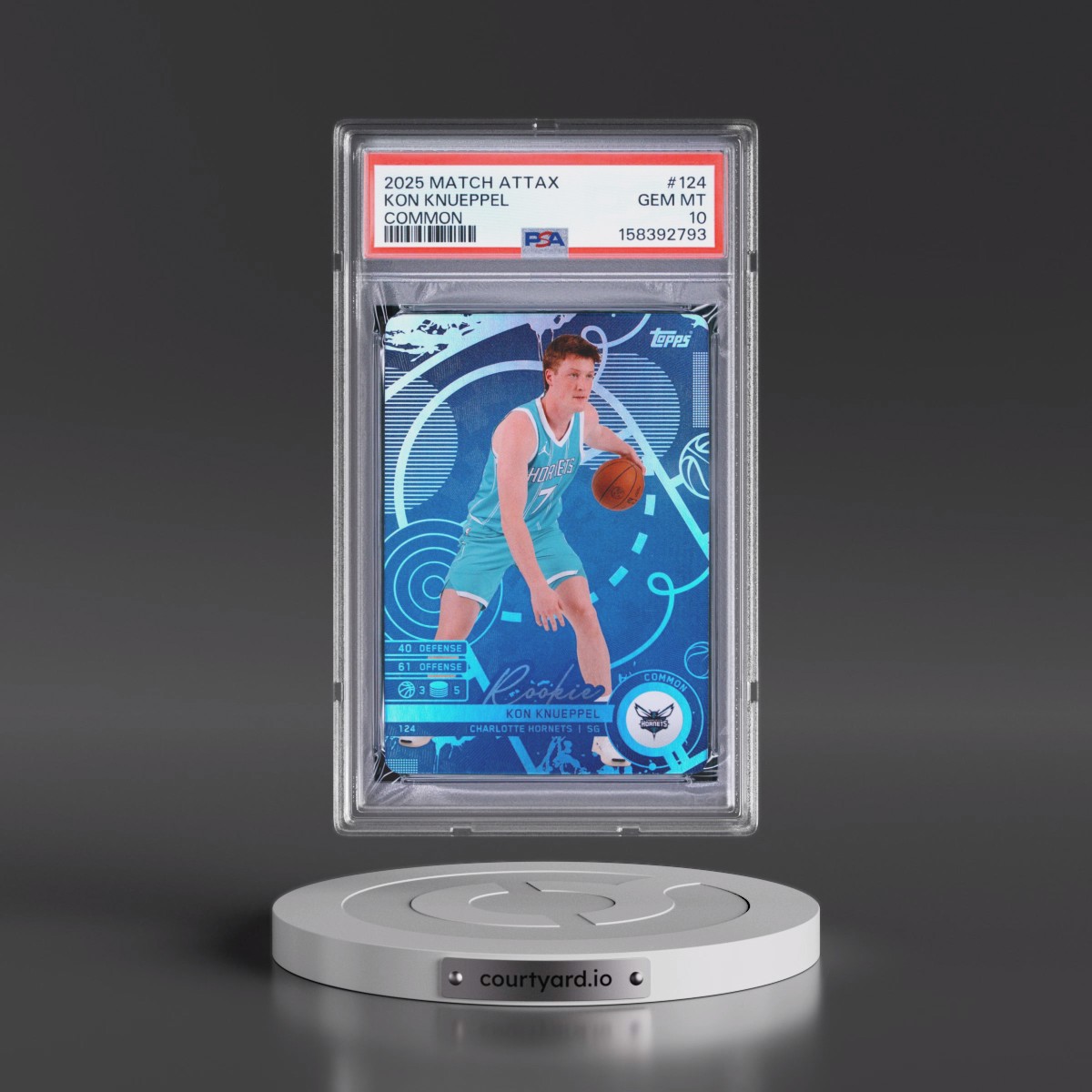 2025 Topps Match Attax #124 Kon Knueppel - Common (PSA 10 GEM MINT)