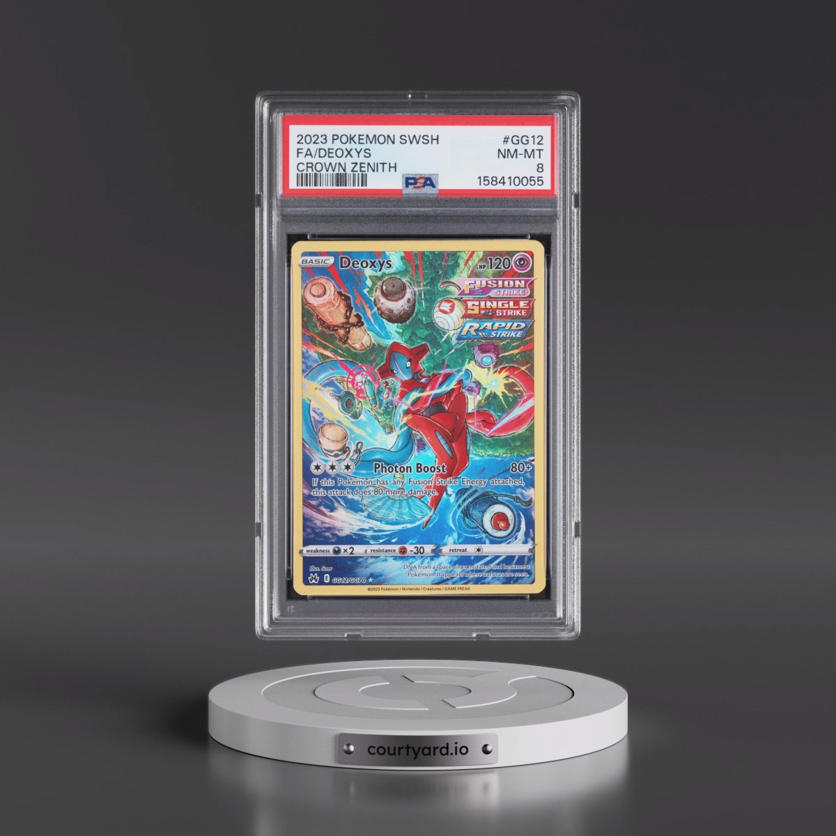 2023 Pokémon Sword and Shield Crown Zenith #GG12 Deoxys - Full Art (PSA 8 NM-MT)