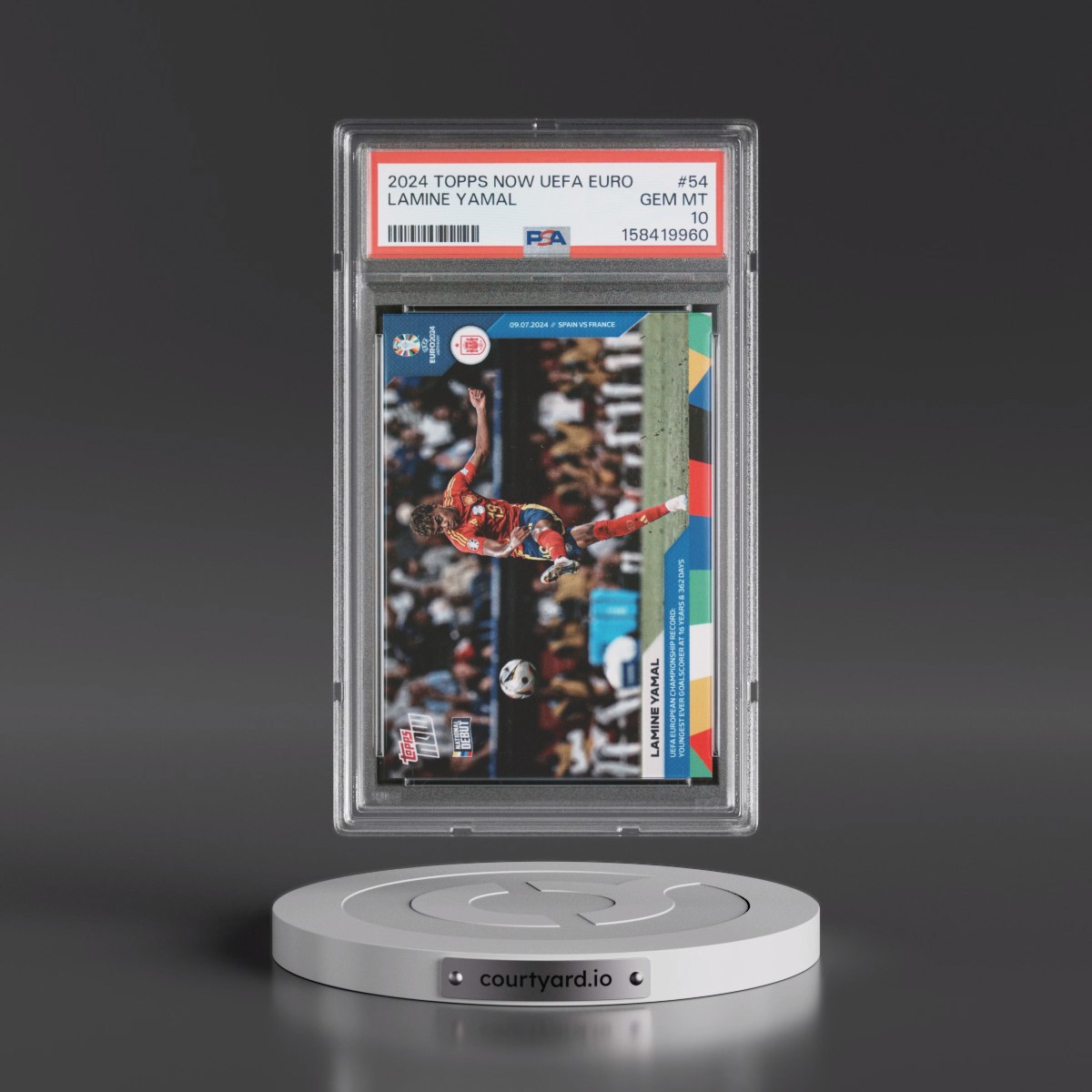 2024 Topps Now UEFA Euro #54 Lamine Yamal (PSA 10 GEM MINT)