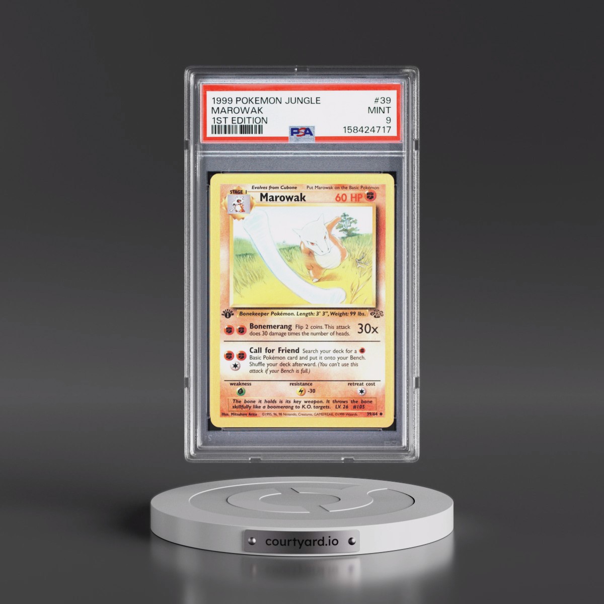 1999 Pokémon Jungle #39 Marowak - 1st Edition (PSA 9 MINT)