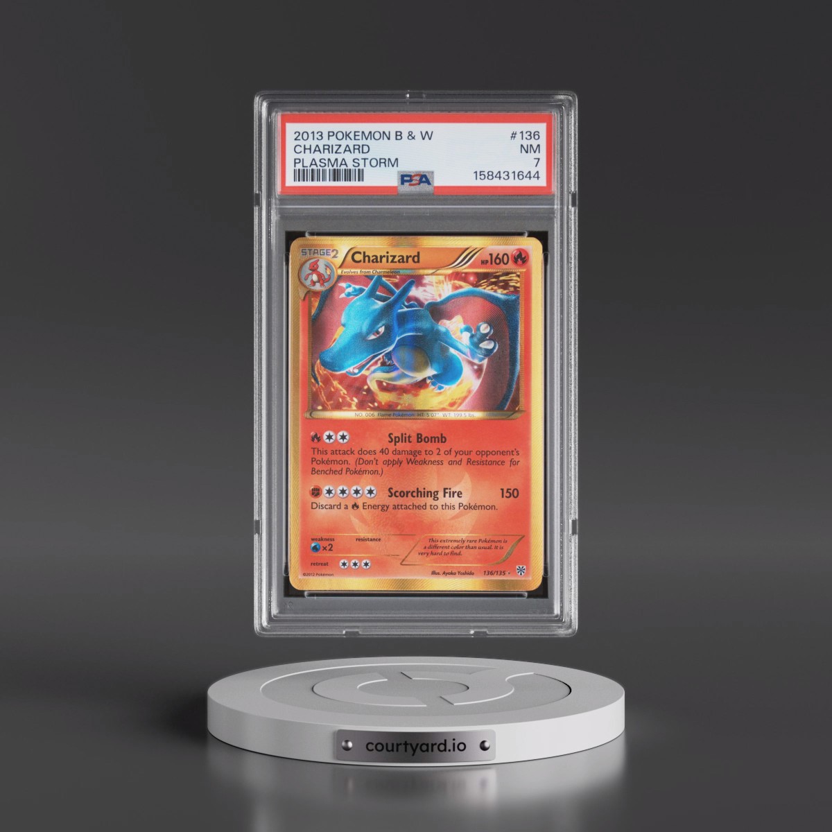 2013 Pokémon Black & White Plasma Storm #136 Charizard (PSA 7 NM)