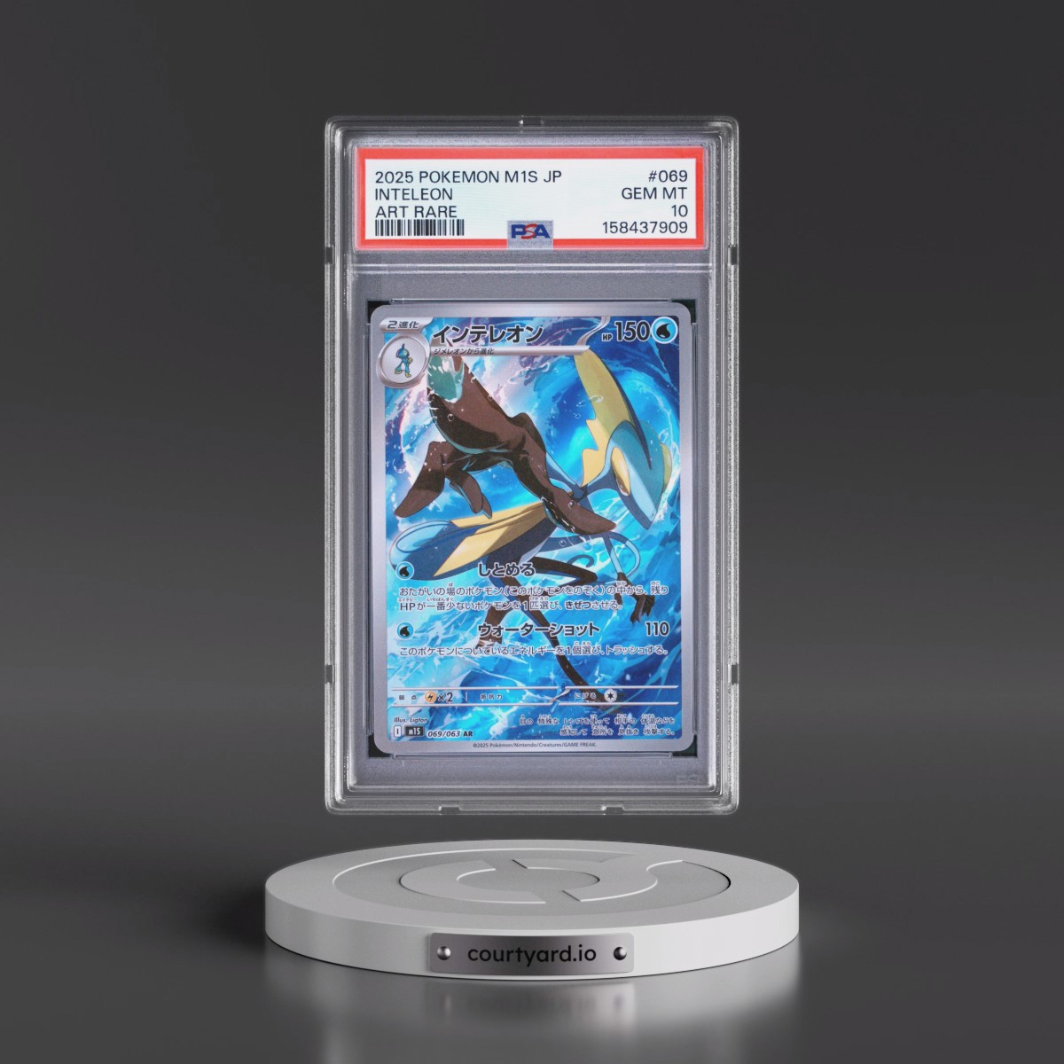 2025 Pokémon M1s-Mega Symphonia #069 Inteleon - Art Rare (PSA 10 GEM MINT)