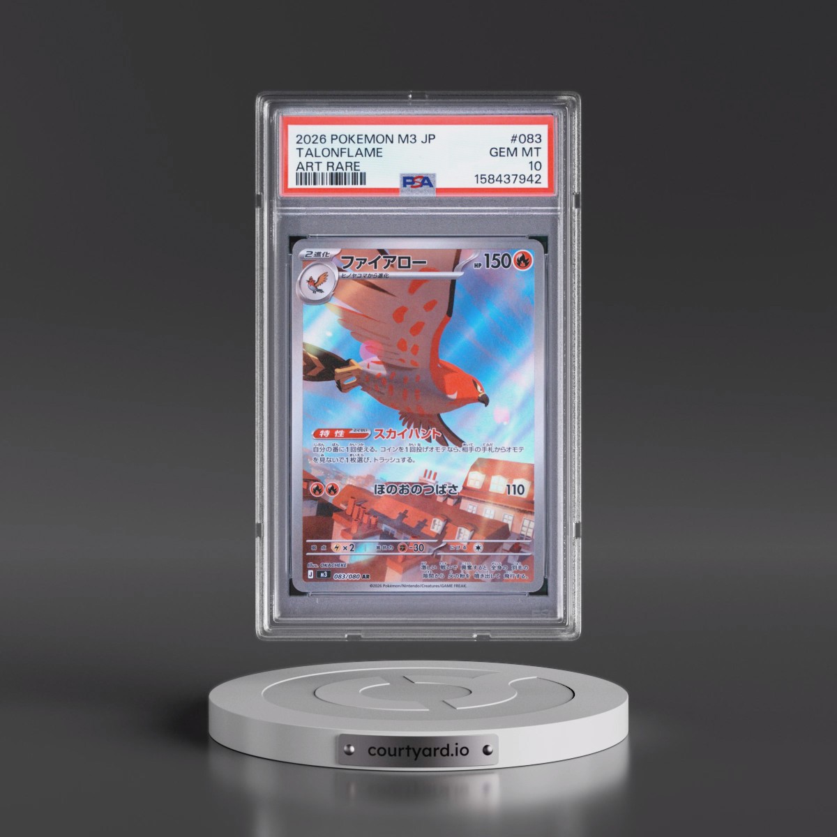 2026 Pokémon M3-Nullifying Zero #083 Talonflame - Art Rare (PSA 10 GEM MINT)