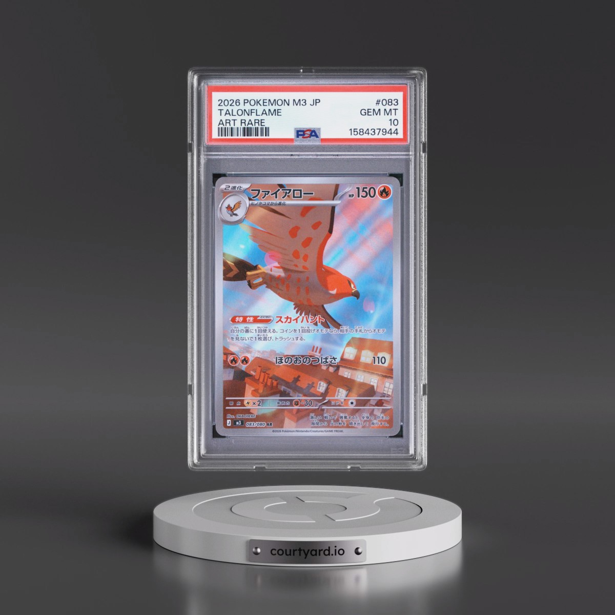 2026 Pokémon M3-Nullifying Zero #083 Talonflame - Art Rare (PSA 10 GEM MINT)