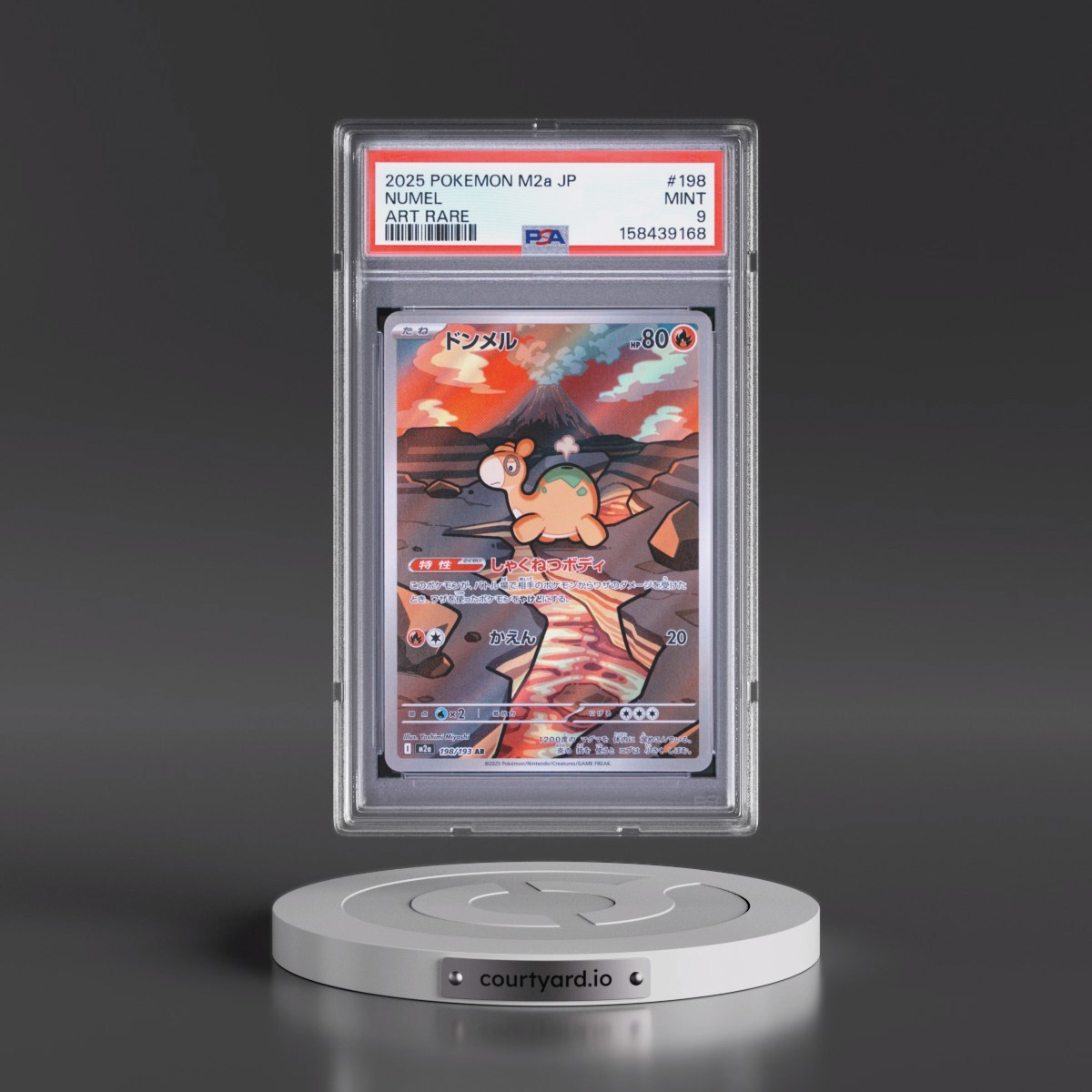 2025 Pokémon M2a-Mega Dream EX #198 Numel - Art Rare (PSA 9 MINT)