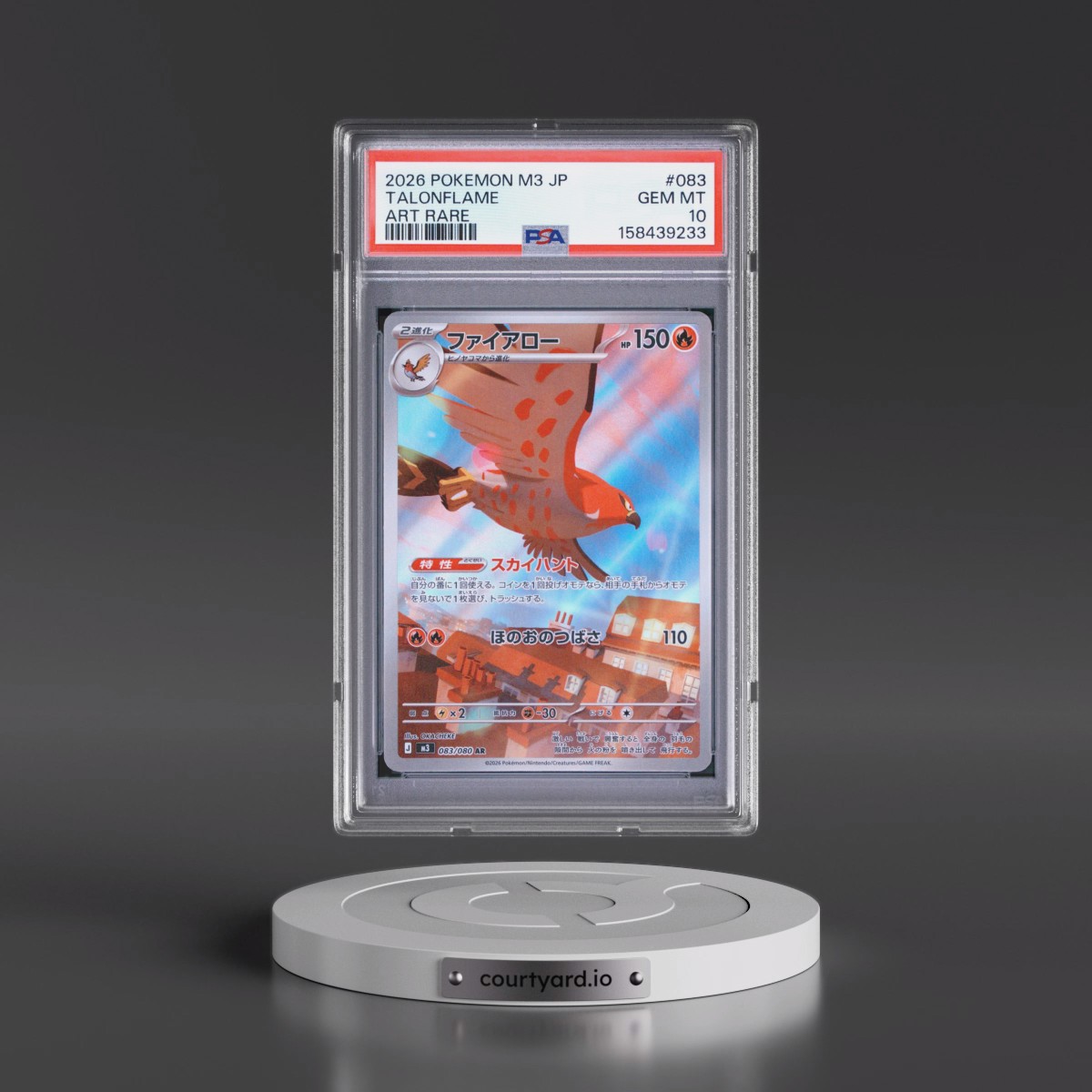 2026 Pokémon M3-Nullifying Zero #083 Talonflame - Art Rare (PSA 10 GEM MINT)