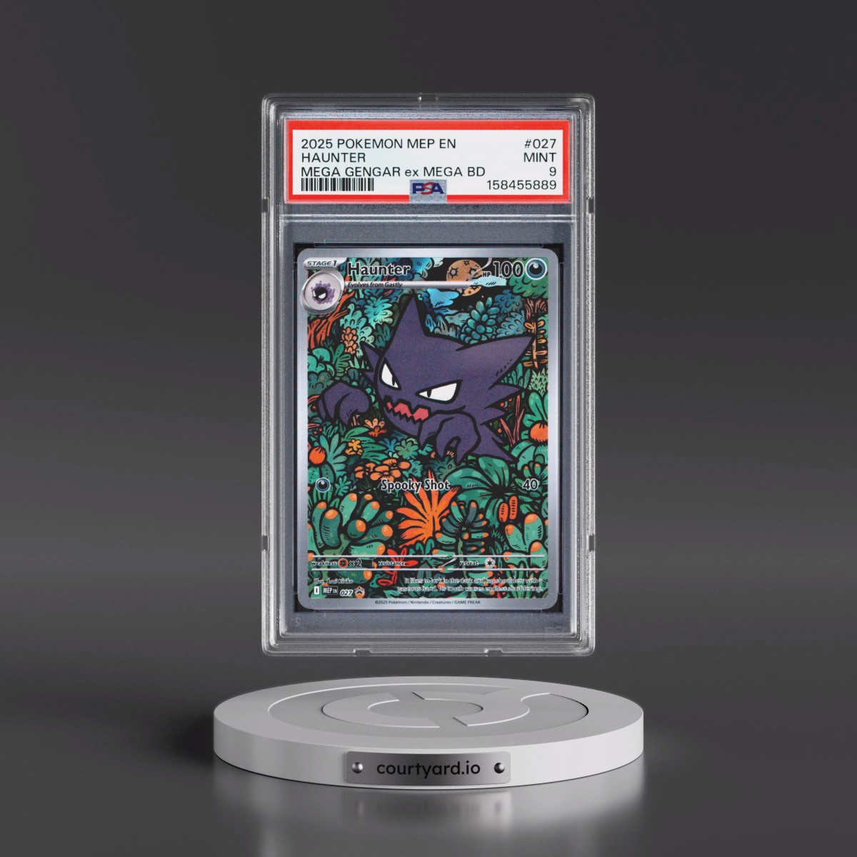 2025 Pokémon Mep EN-Me Black Star Promo Haunter - Mega Gengar EX Mega Battle Deck #027 PSA 9