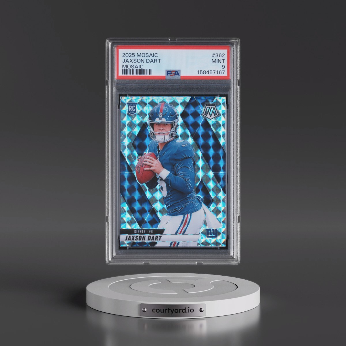 2025 Panini Mosaic #362 Jaxson Dart - Mosaic (PSA 9 MINT)