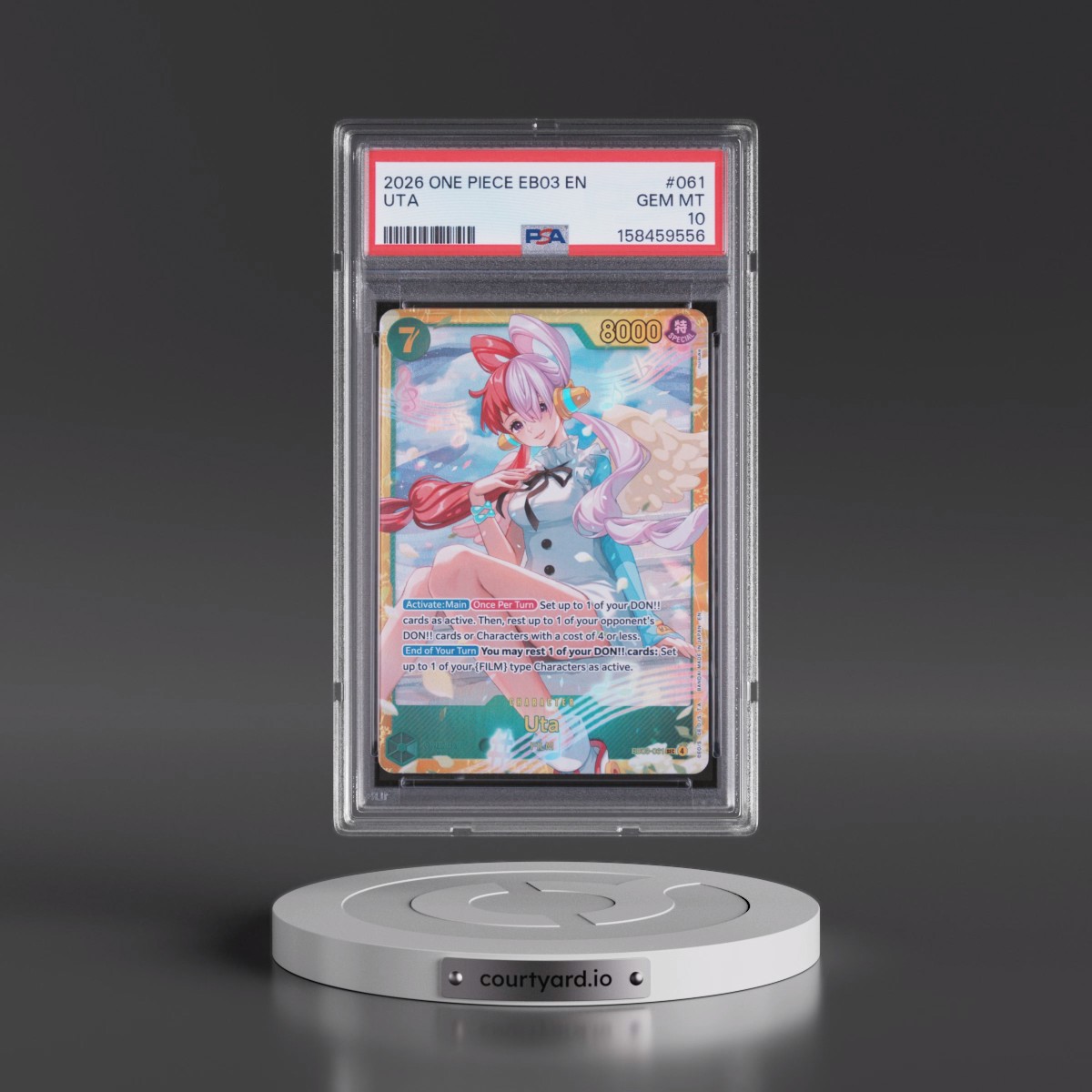2026 One Piece EB03-Extra Booster -One Piece Heroines Edition #061 Uta (PSA 10 GEM MINT)