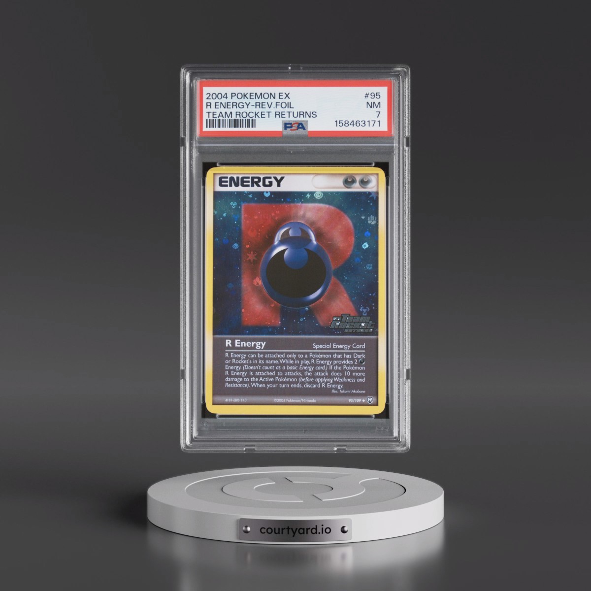 2004 Pokémon EX Team Rocket Returns #95 R Energy - Reverse Foil (PSA 7 NM)