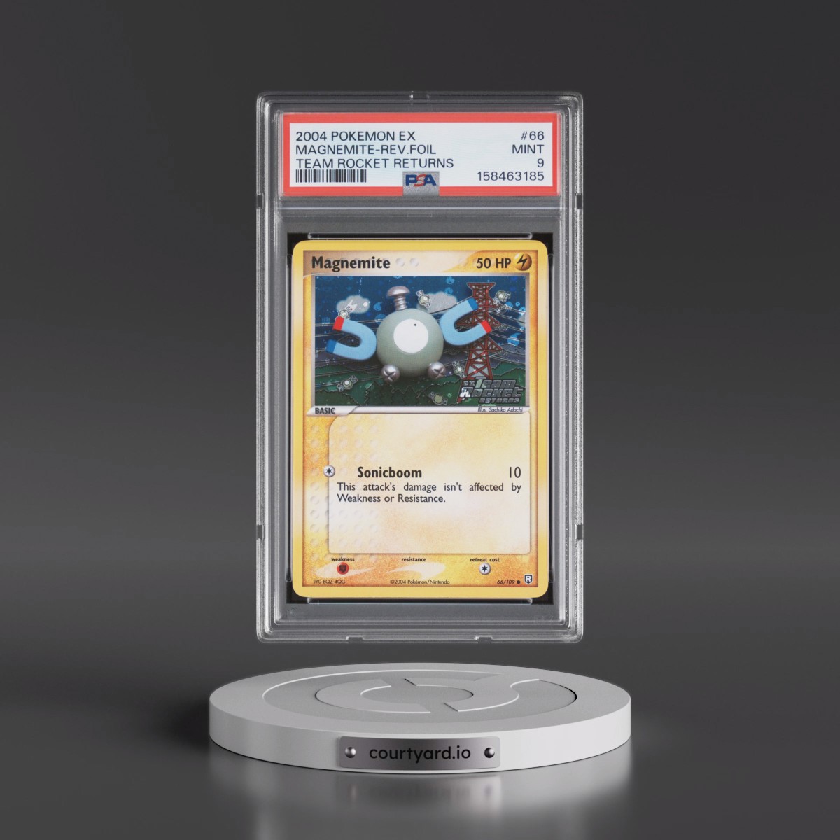 2004 Pokémon EX Team Rocket Returns #66 Magnemite - Reverse Foil (PSA 9 MINT)