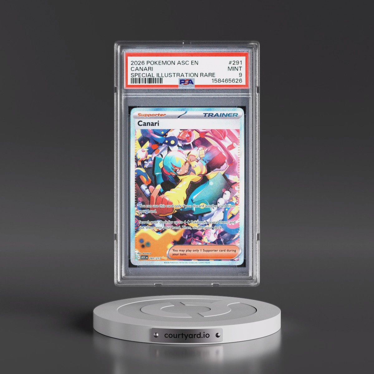 2026 Pokémon Asc EN-Ascended Heroes #291 Canari - Special Illustration Rare (PSA 9 MINT)