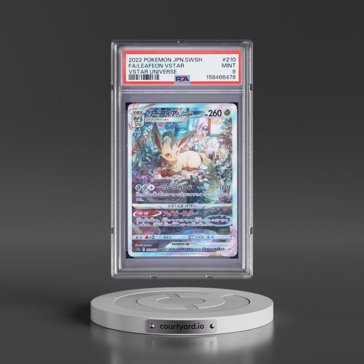 2022 Pokémon Sword & Shield Vstar Universe #210 Leafeon Vstar - Full Art (PSA 9 MINT)
