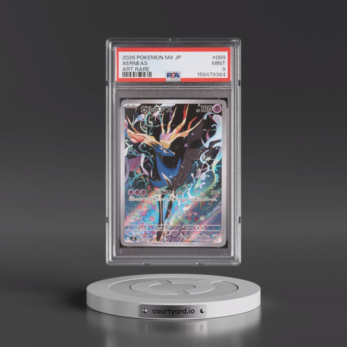 2026 Pokémon M4-Ninja Spinner #089 Xerneas - Art Rare (PSA 9 MINT)