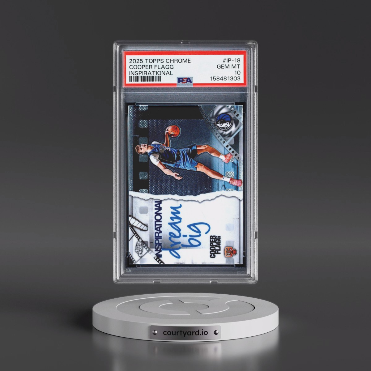 2025 Topps Chrome Inspirational #IP-18 Cooper Flagg (PSA 10 GEM MINT)