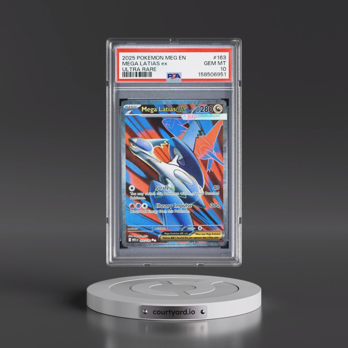 2025 Pokémon Meg EN-Mega Evolution #163 Mega Latias EX - Holo Ultra Rare (PSA 10 GEM MINT)