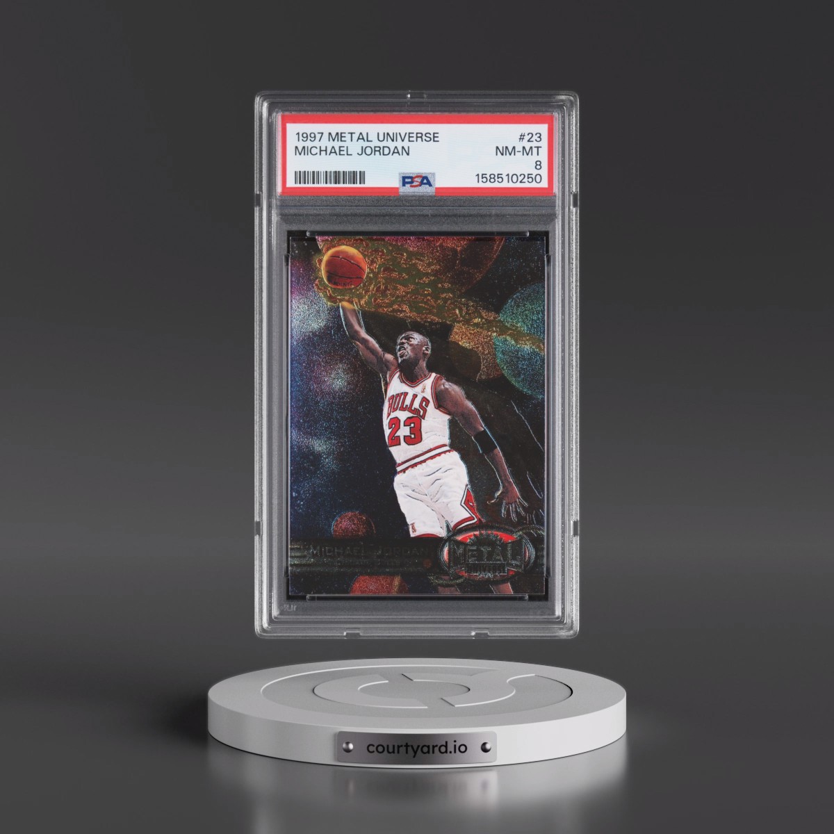 1997 Metal Universe #23 Michael Jordan (PSA 8 NM-MT)