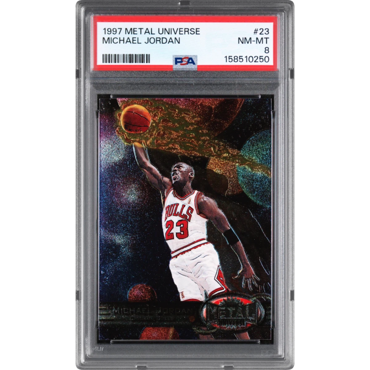 1997 Metal Universe #23 Michael Jordan (PSA 8 NM-MT)