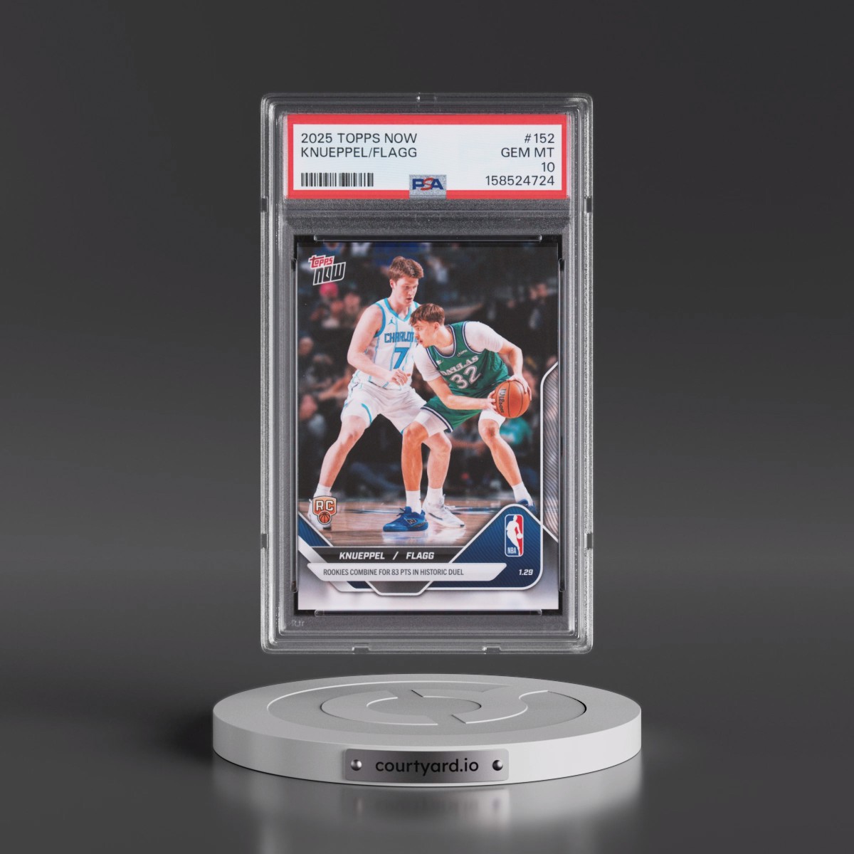 2025 Topps Now #152 Cooper Flagg/Kon Knueppel (PSA 10 GEM MINT)