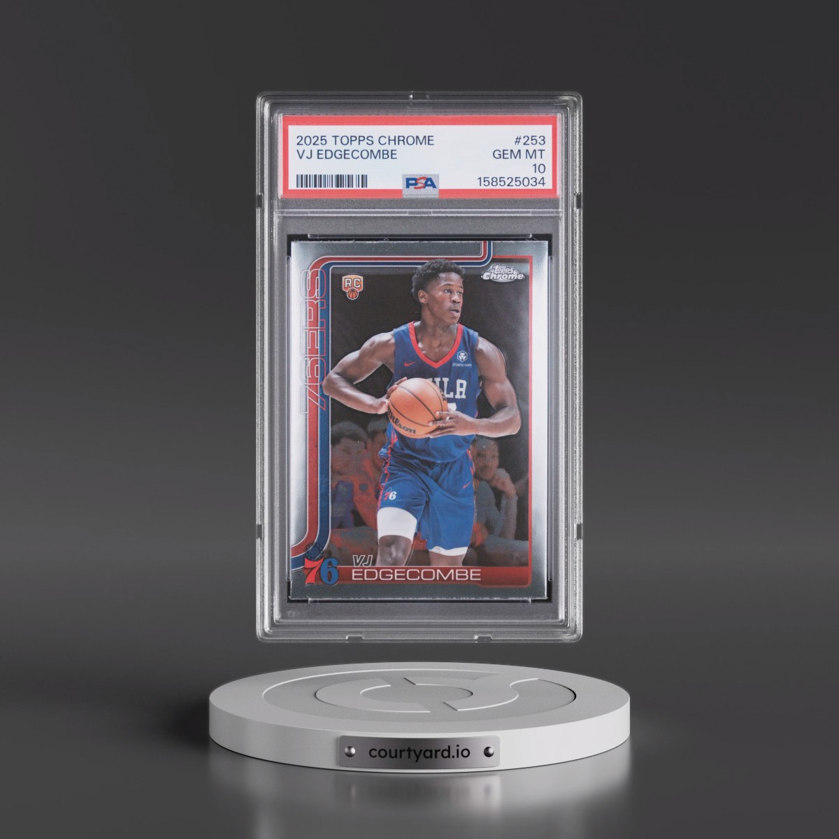 2025 Topps Chrome #253 VJ Edgecombe (PSA 10 GEM MINT)