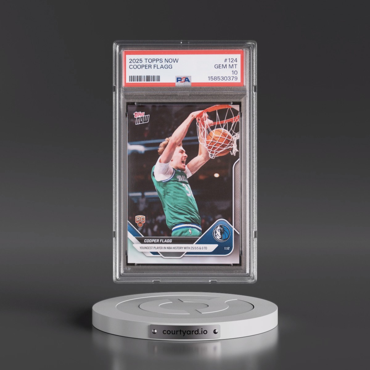 2025 Topps Now #124 Cooper Flagg (PSA 10 GEM MINT)