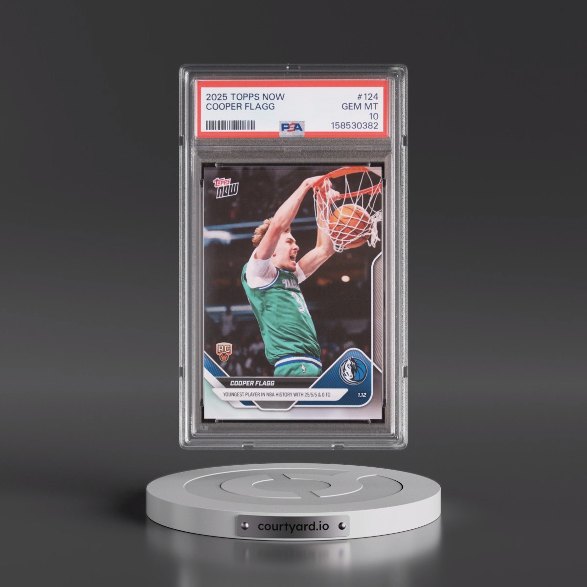 2025 Topps Now #124 Cooper Flagg (PSA 10 GEM MINT)