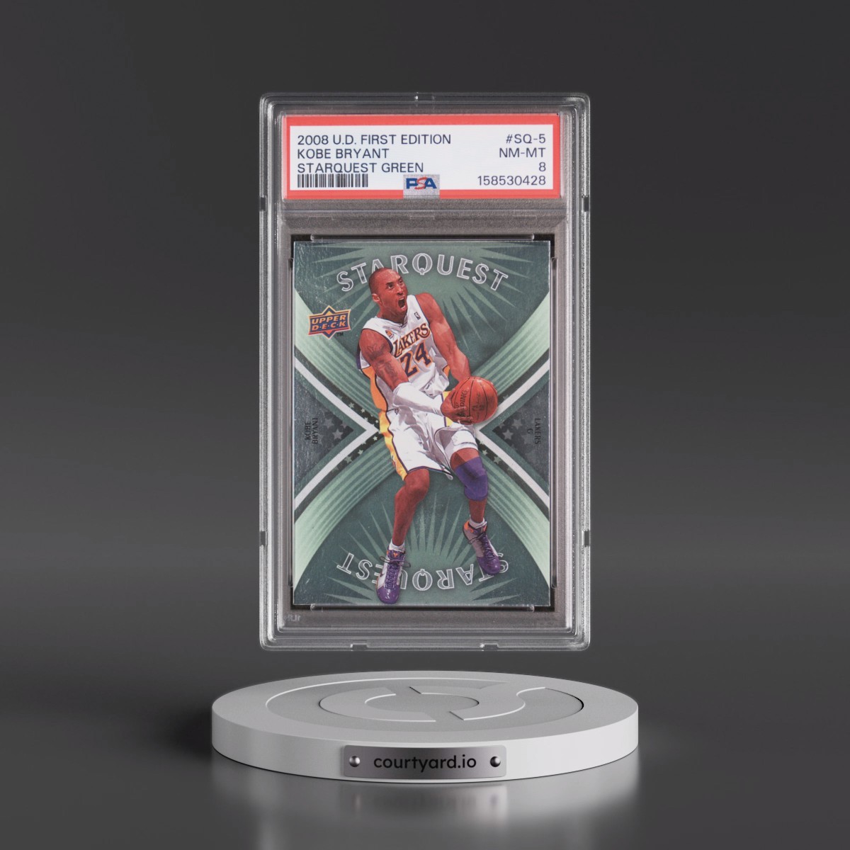 2008 Upper Deck First Edition Starquest Green #SQ-5 Kobe Bryant (PSA 8 NM-MT)