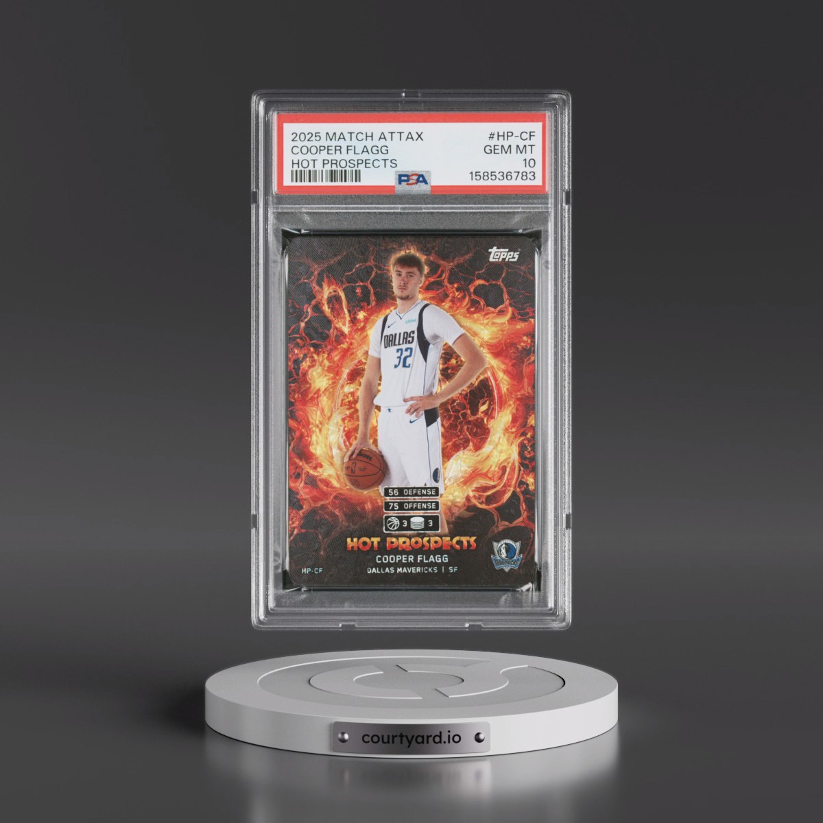 2025 Topps Match Attax Hot Prospects #HP-CF Cooper Flagg (PSA 10 GEM MINT)