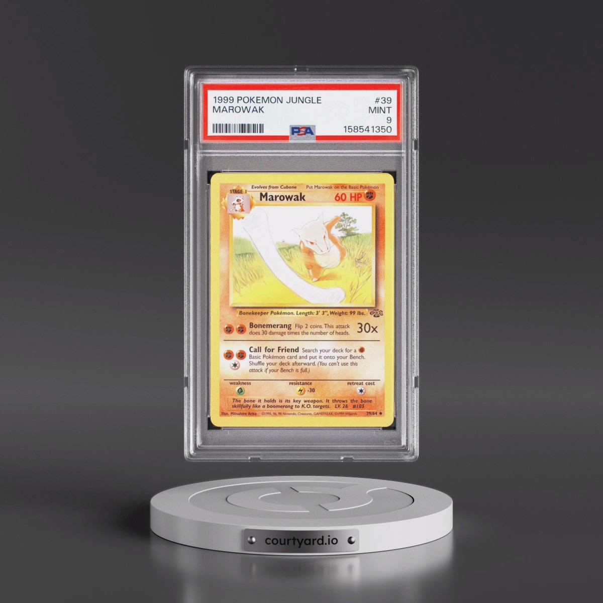 1999 Pokémon Jungle #39 Marowak (PSA 9 MINT)