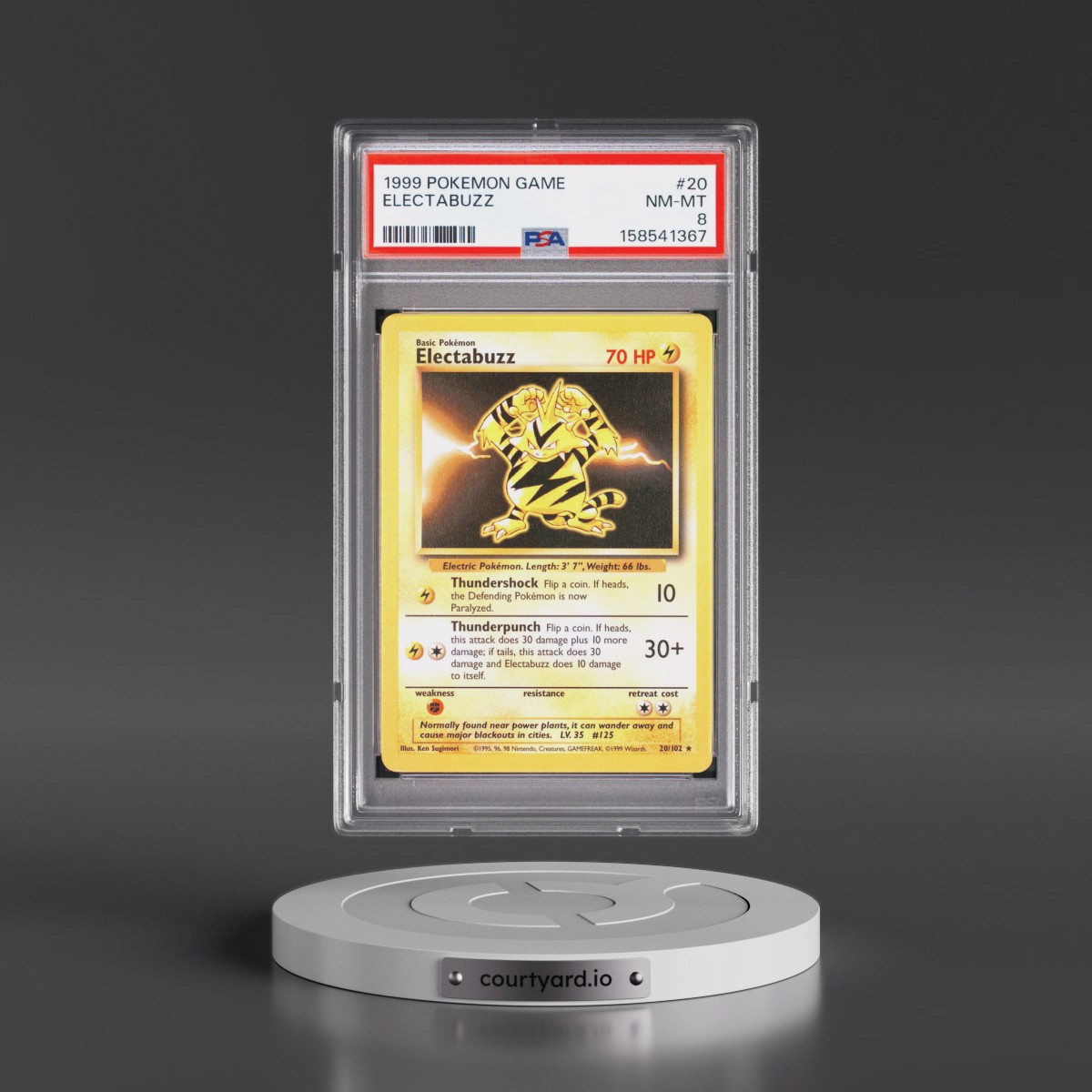 1999 Pokémon Game #20 Electabuzz (PSA 8 NM-MT)
