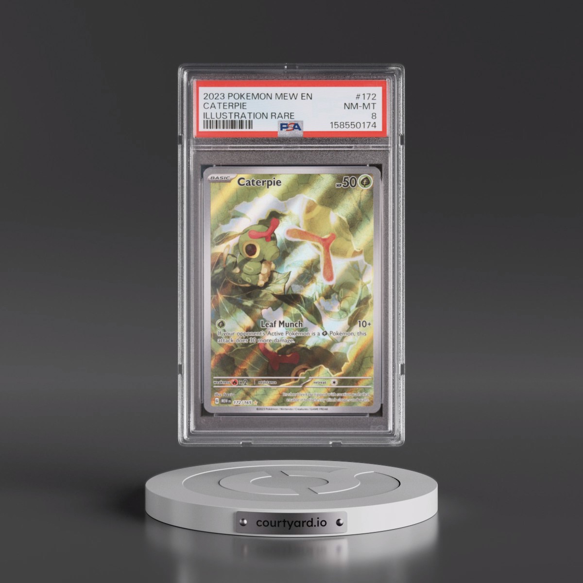 2023 Pokémon Mew EN-151 #172 Caterpie - Illustration Rare (PSA 8 NM-MT)