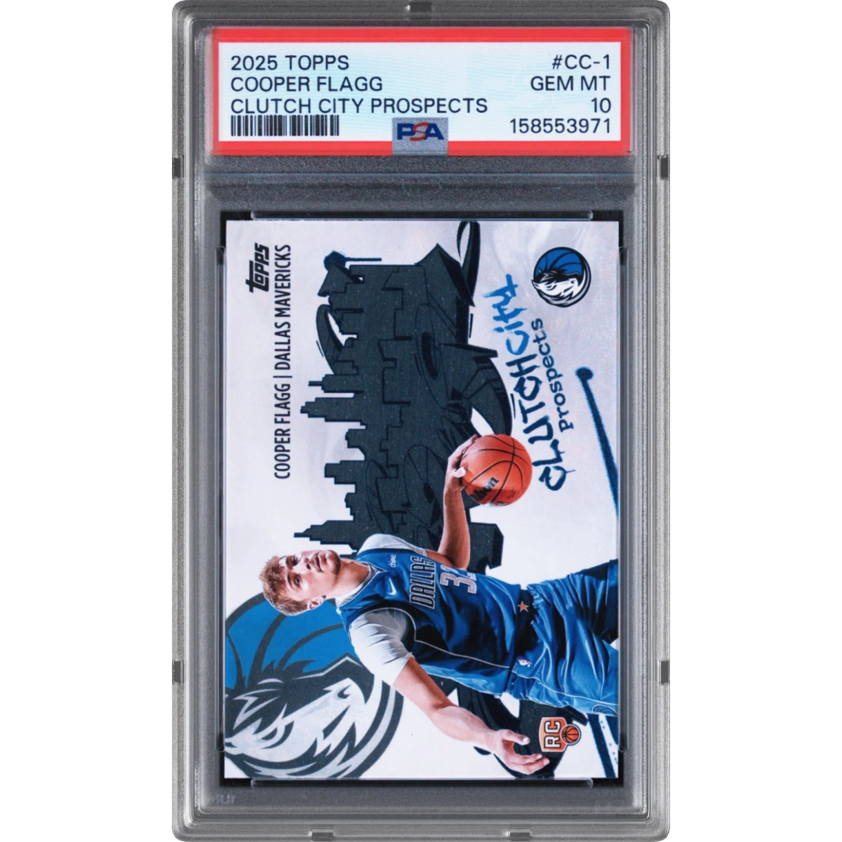2025 Topps Clutch City Prospects #CC-1 Cooper Flagg (PSA 10 GEM MINT)